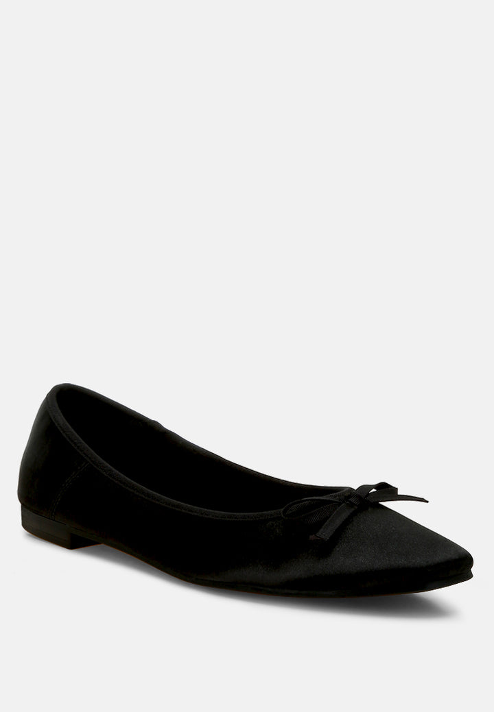 satin bow embellished ballerinas by rag#color_black