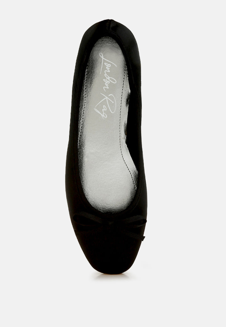 satin bow embellished ballerinas by rag#color_black