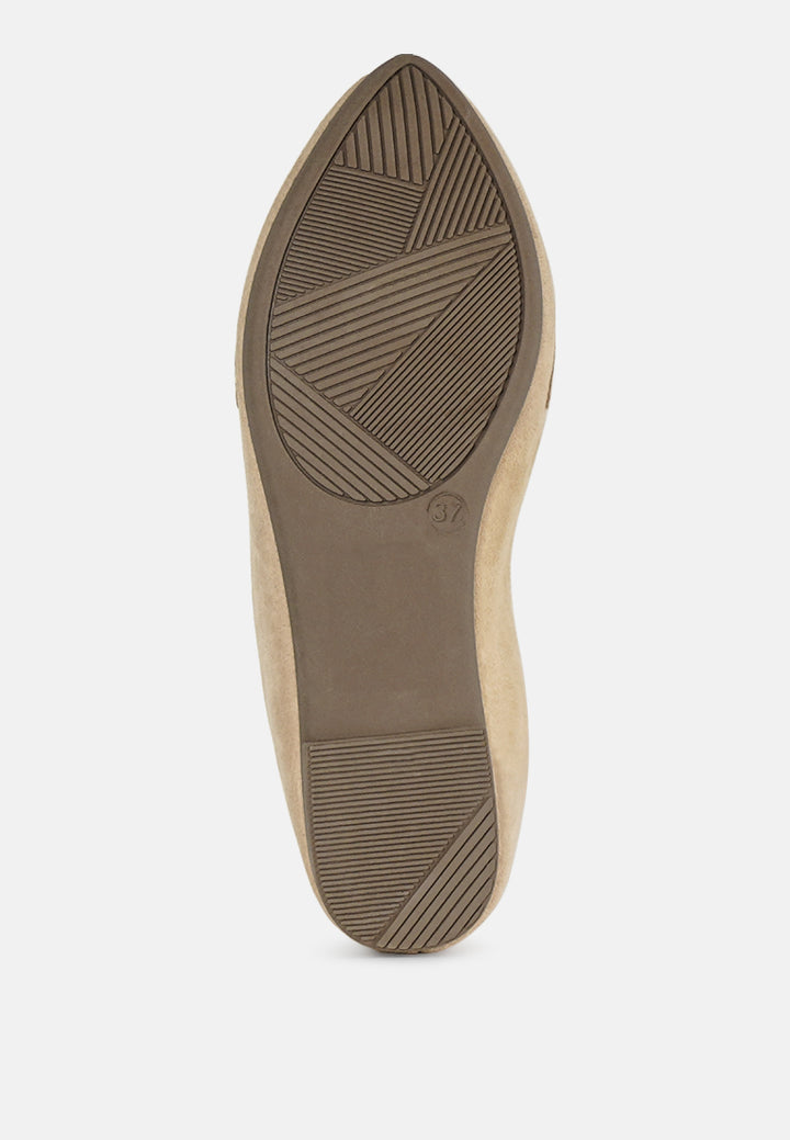 horsebit detail flexible loafers by mode#color_beige