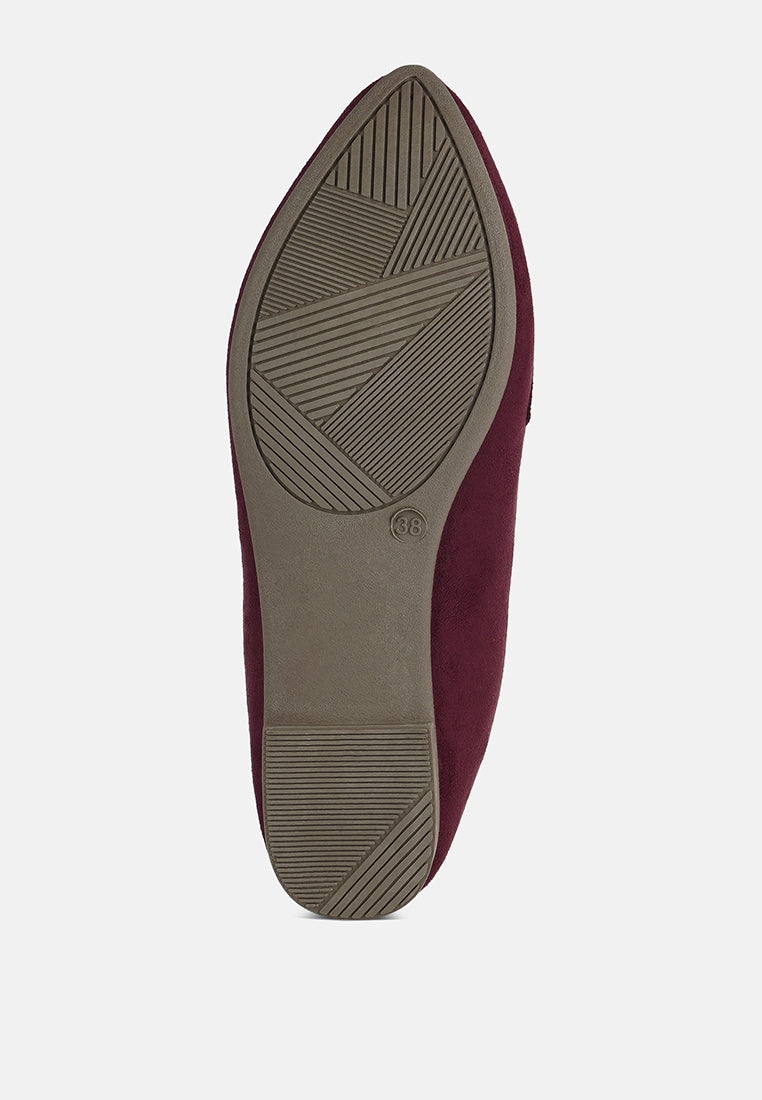 horsebit detail flexible loafers by mode#color_burgundy