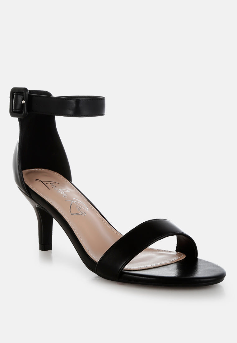 sandal tumit kucing kulit imitasi dengan mode#color_black