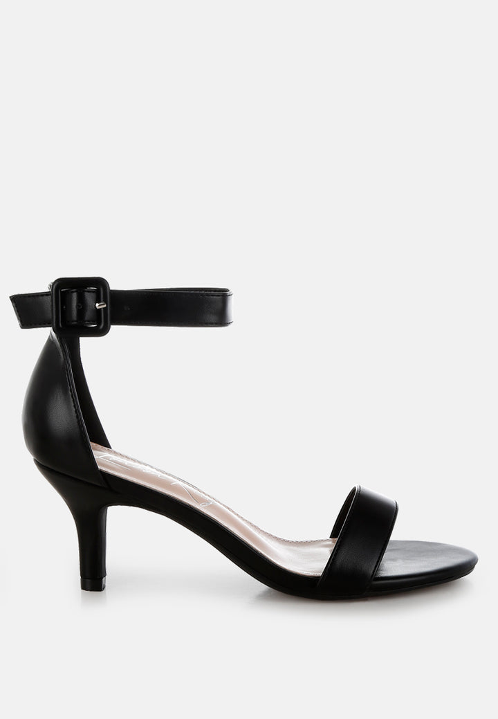 sandal tumit kucing kulit imitasi dengan mode#color_black