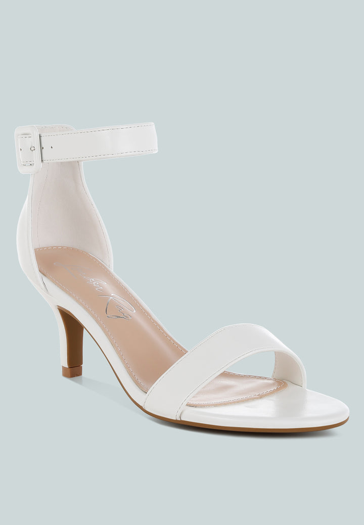 sandal tumit kucing kulit imitasi dengan mode#color_white