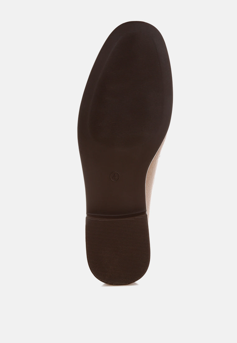 fhalko penny strap low block heel loafers by ft#color_beige-microfiber
