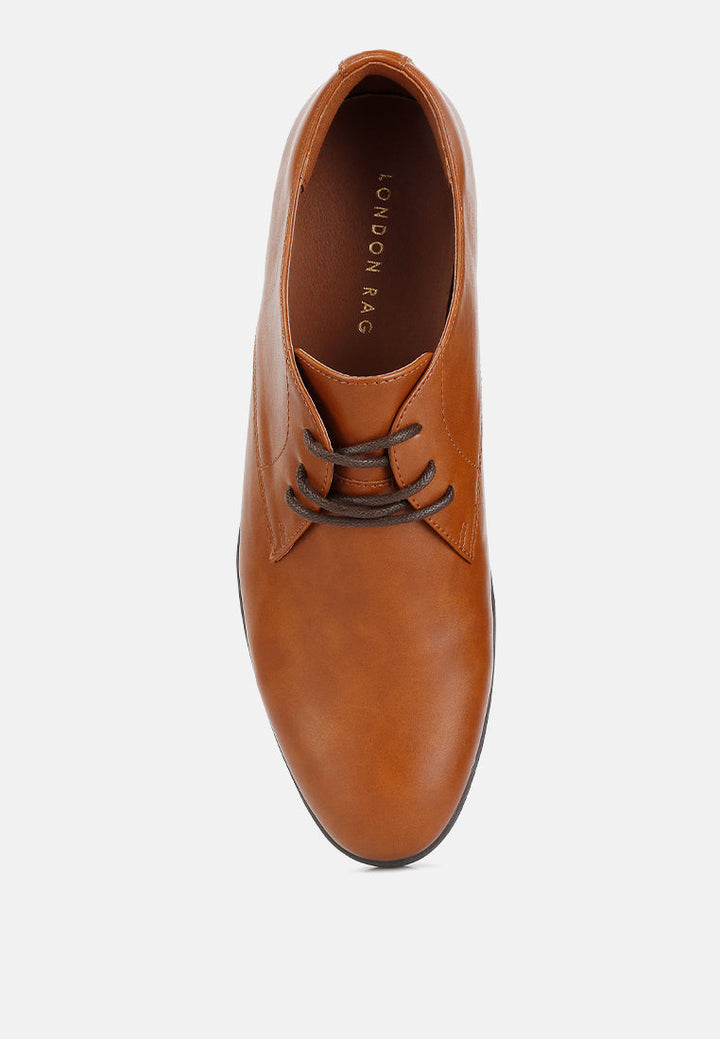 men's minimalist derby shoes by rag#color_tan