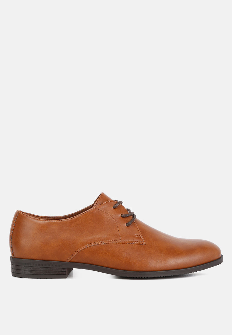 men's minimalist derby shoes by rag#color_tan