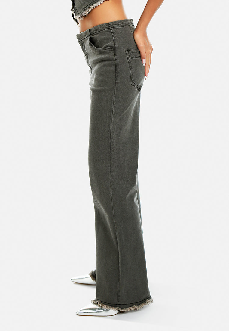 flared denim jeans by ruw#color_black