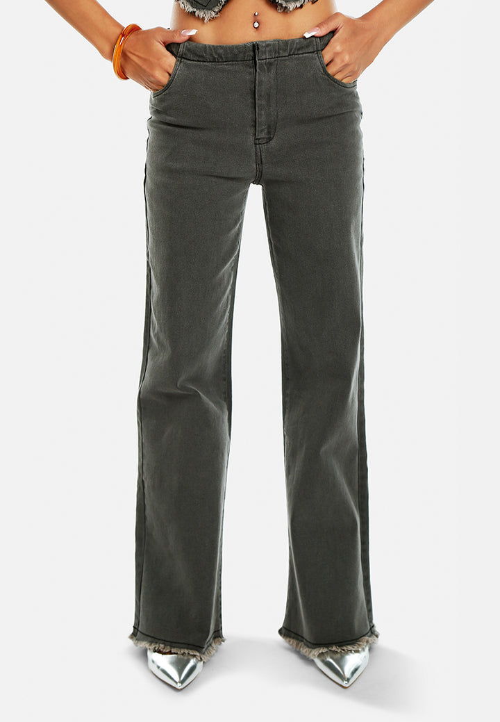 flared denim jeans by ruw#color_black