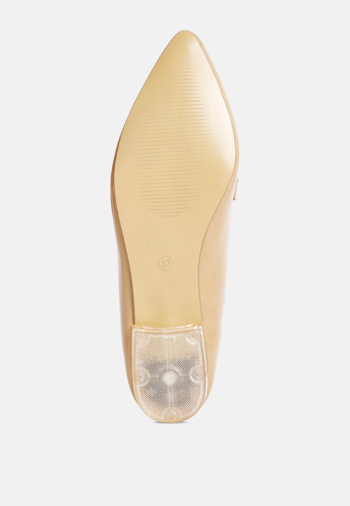 peretti flat formal loafers#color_beige