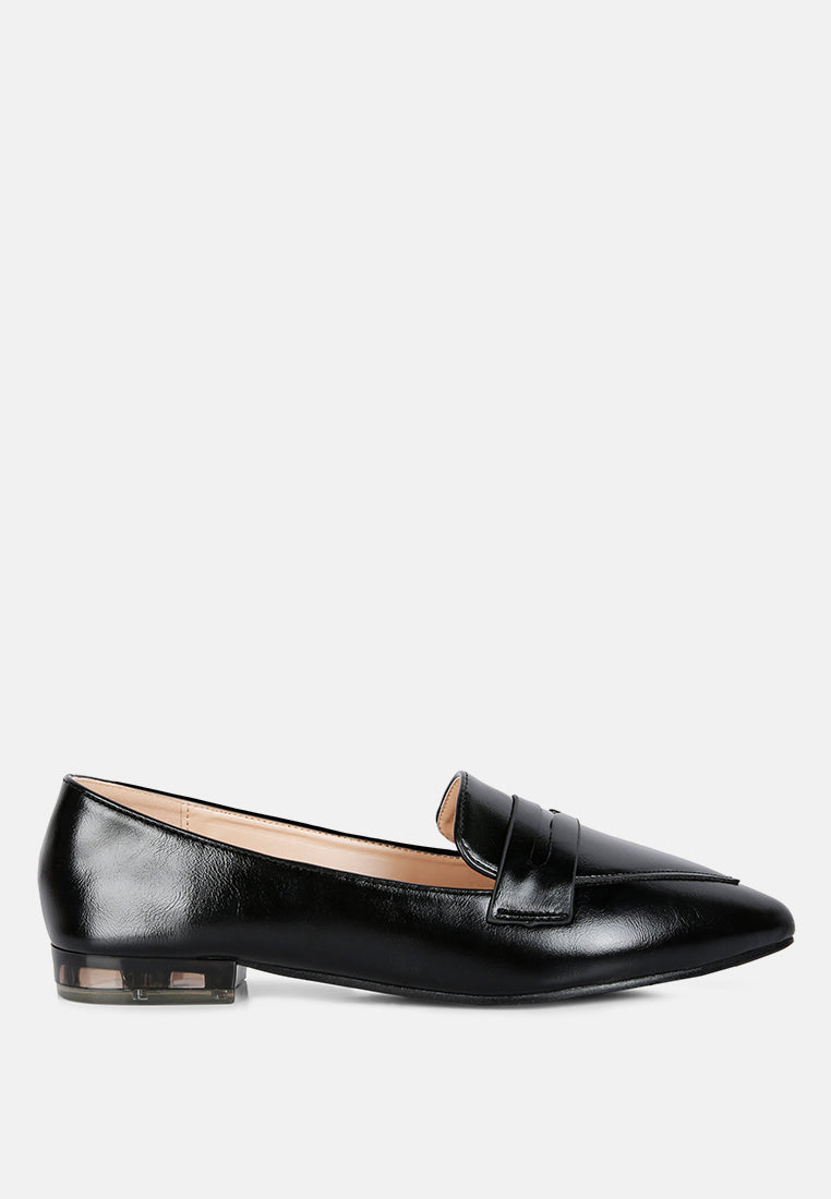 peretti flat formal loafers#color_black