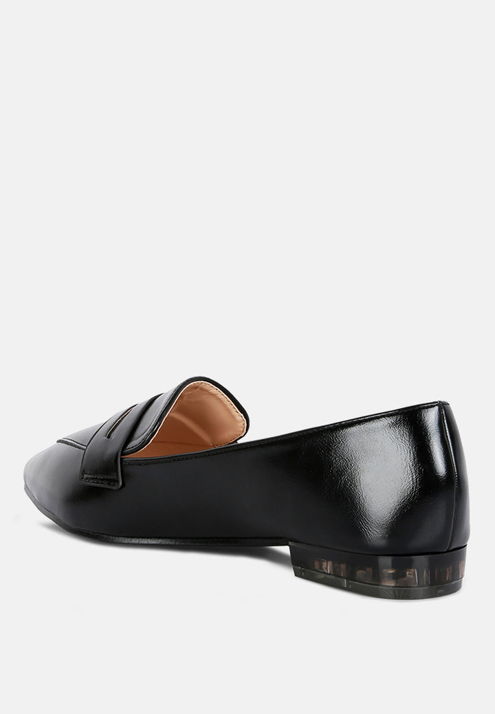 peretti flat formal loafers#color_black