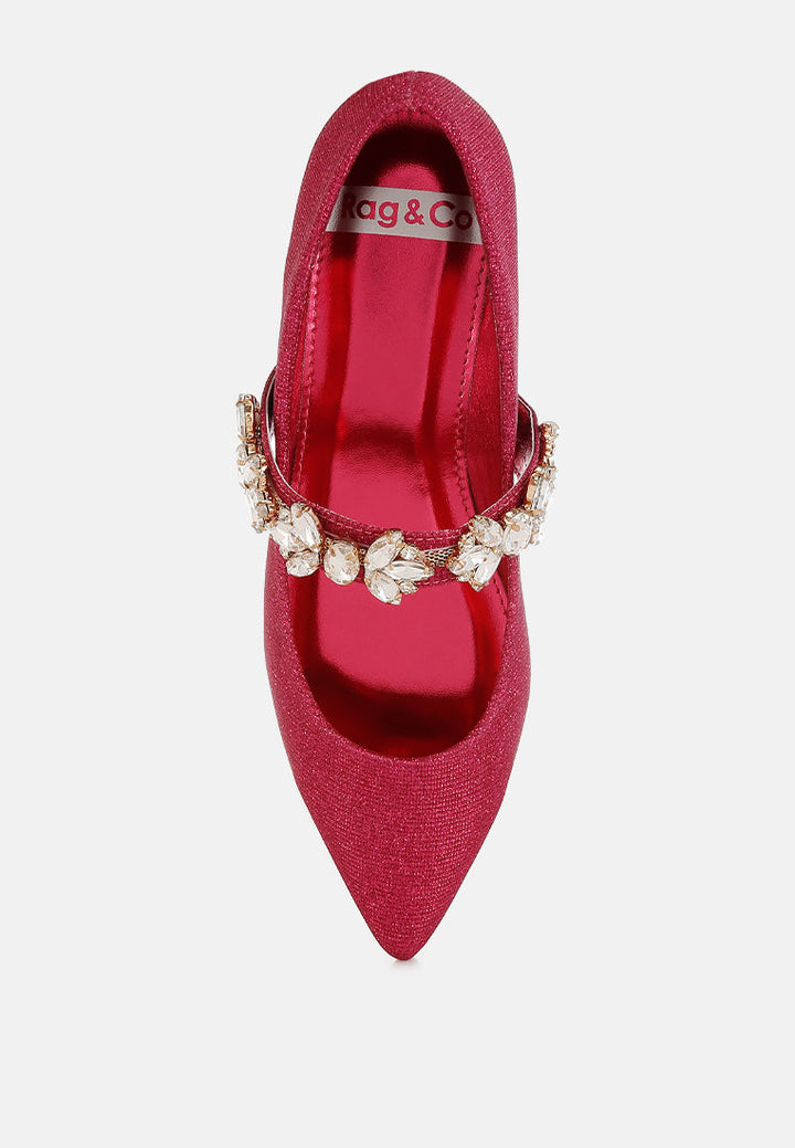 flavia broche de diamantes bailarinas con purpurina#color_fucsia