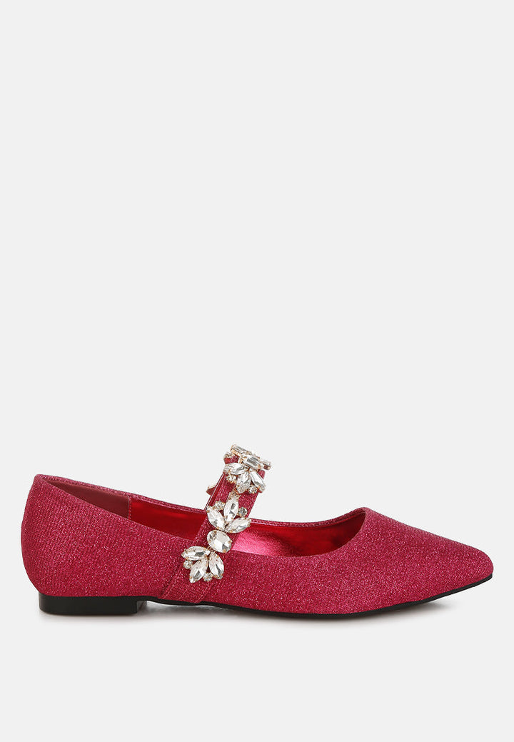 flavia broche de diamantes bailarinas con purpurina#color_fucsia