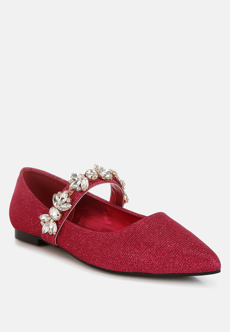 flavia broche de diamantes bailarinas con purpurina#color_fucsia