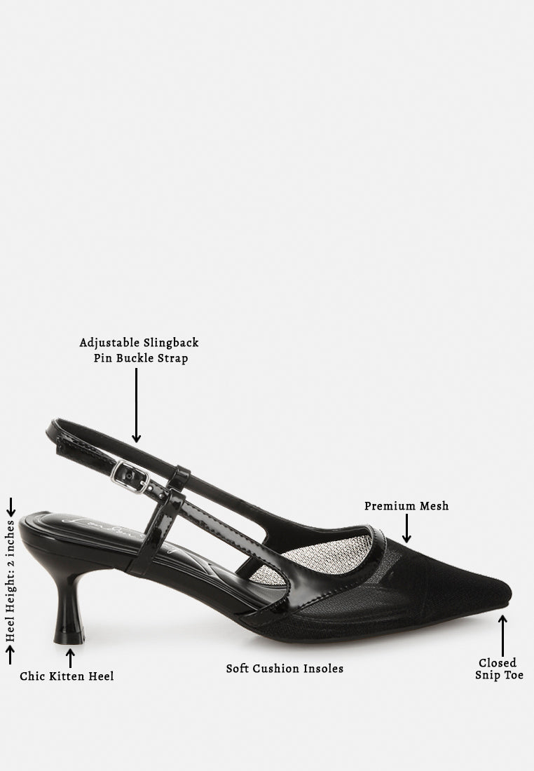 florina snip-toe slingback heel sandals#color_black