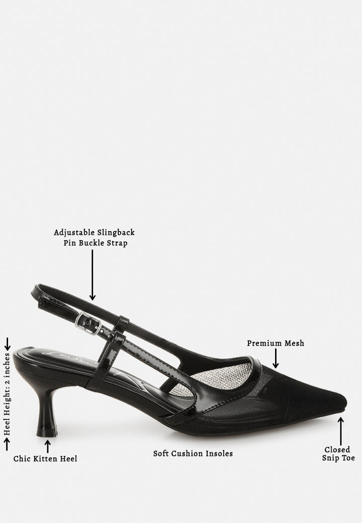 florina snip-toe slingback heel sandals#color_black