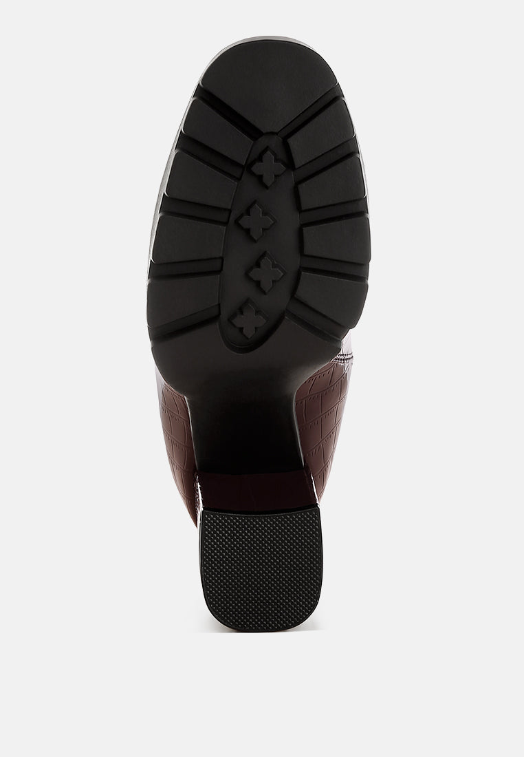 foxy faux leather croc chelsea boots#color_brown