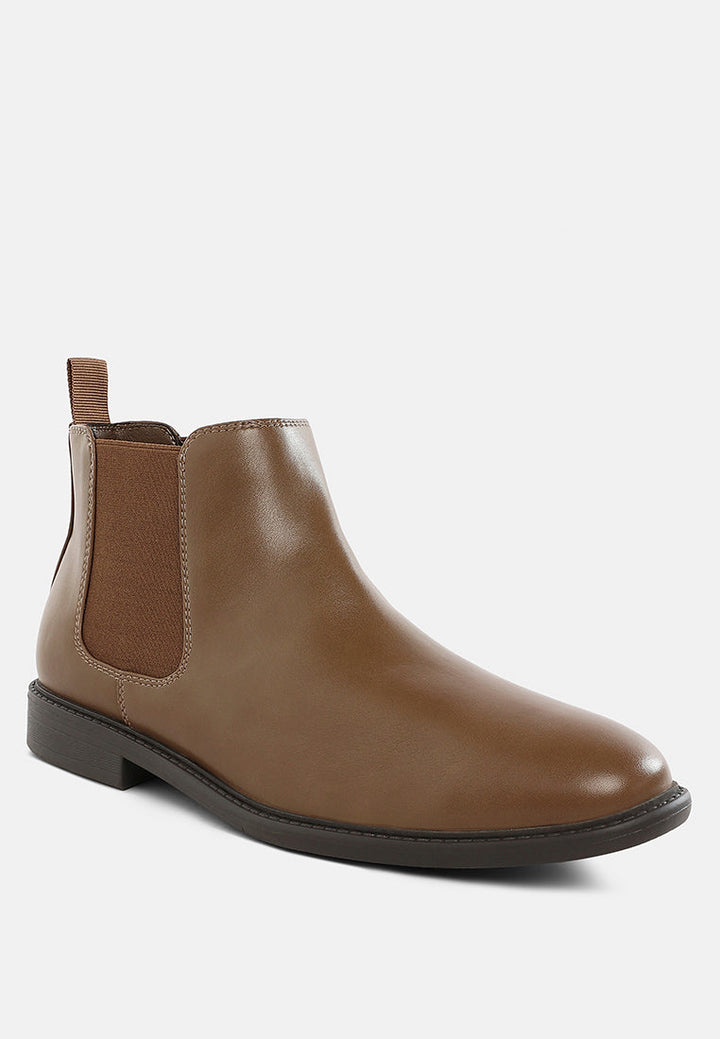 men's faux leather chelsea boots by mode#color_taupe
