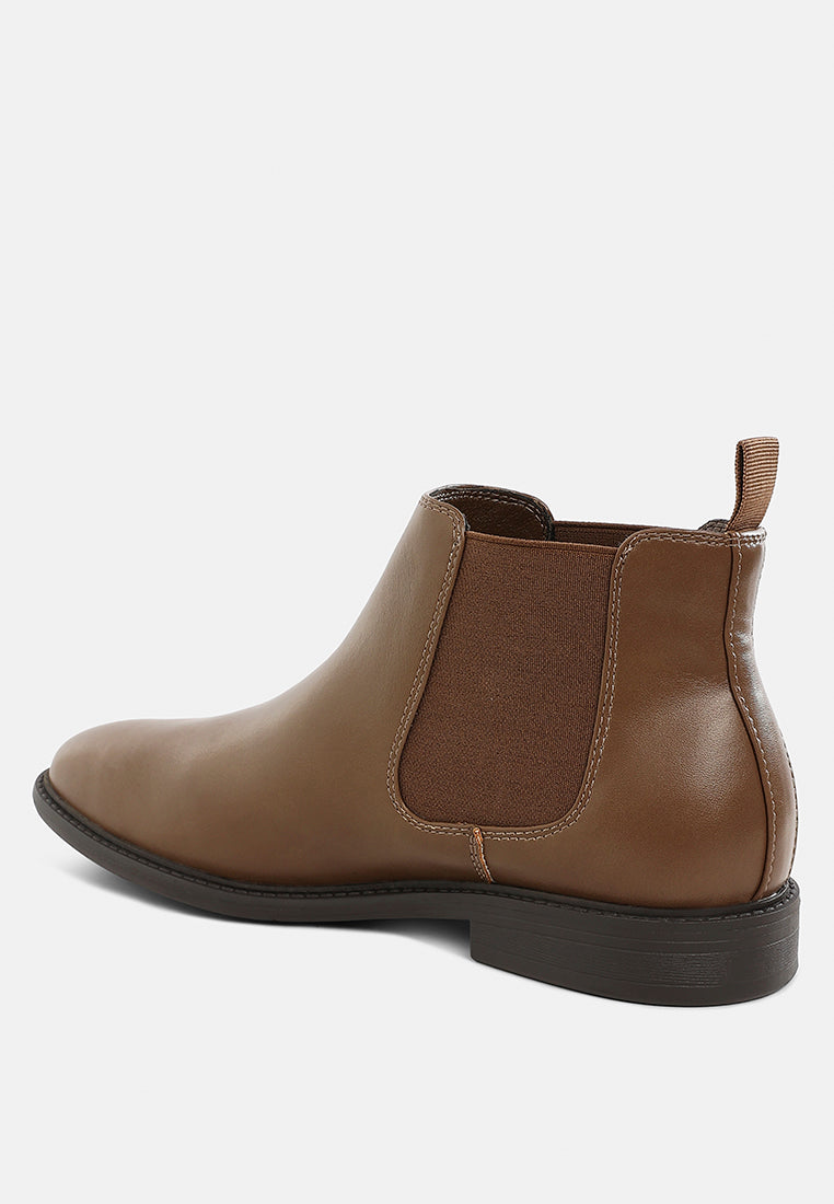 men's faux leather chelsea boots by mode#color_taupe