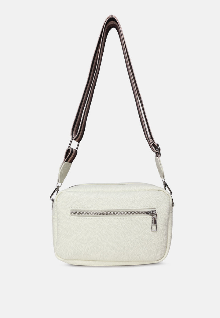 front pocket shoulder bag by ruw#color-off-white