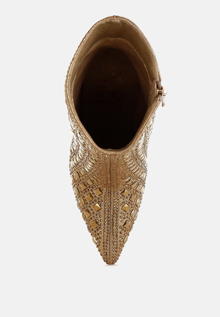 pointed toe rhinestones stiletto boots by rag#color_gold