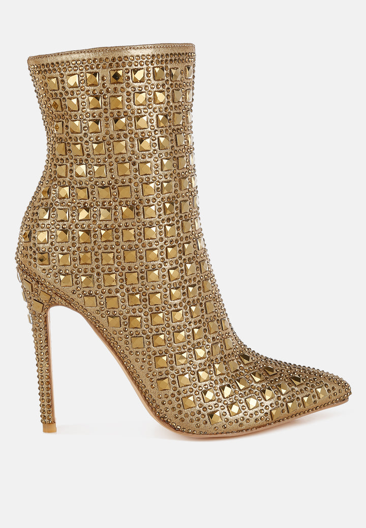 pointed toe rhinestones stiletto boots by rag#color_gold