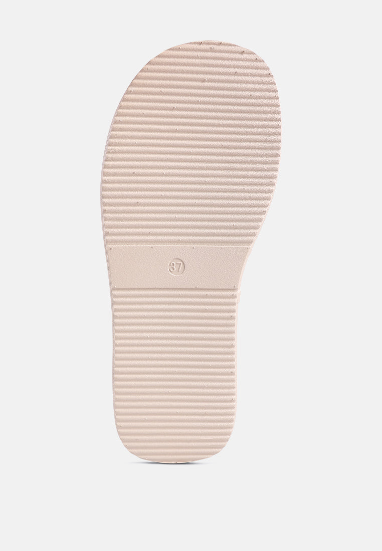 glacee ruched strap slider sandals#color_beige