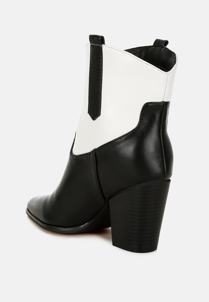 two tone cowboy boots by mode#color_black-white