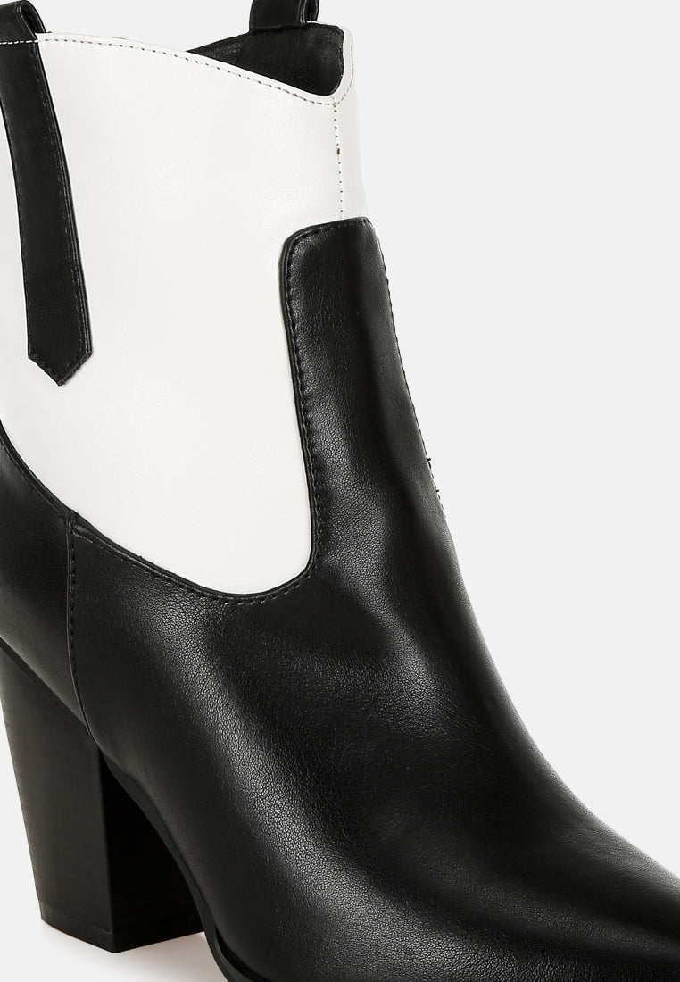 two tone cowboy boots by mode#color_black-white