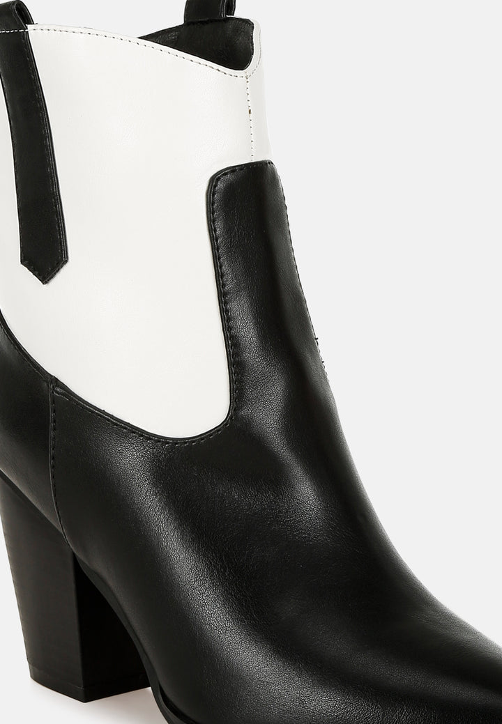 two tone cowboy boots by mode#color_black-white
