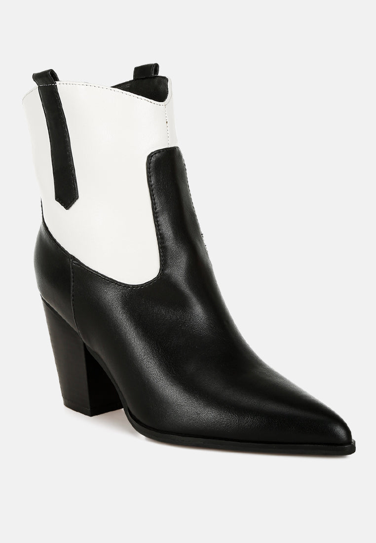 two tone cowboy boots by mode#color_black-white