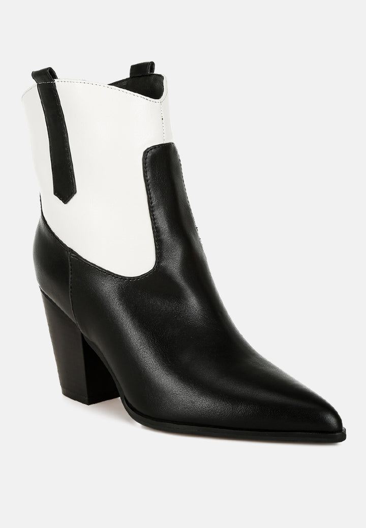 two tone cowboy boots by mode#color_black-white