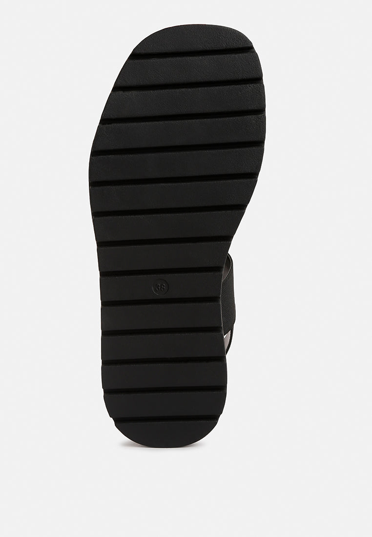 garvela chunky platform sandals#color_black