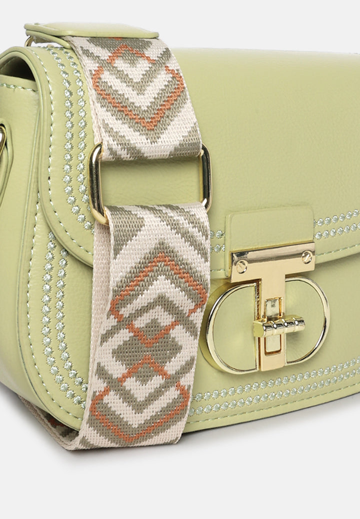 geometric strap shoulder bag by ruw#color-green