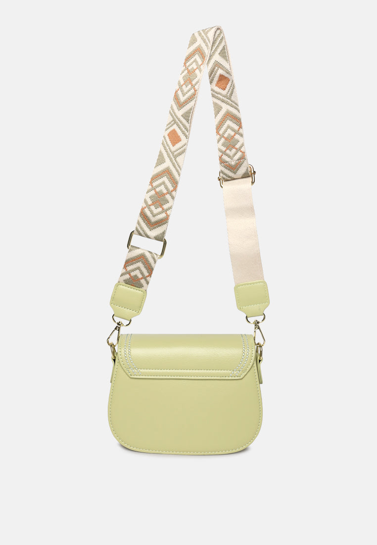geometric strap shoulder bag by ruw#color-green