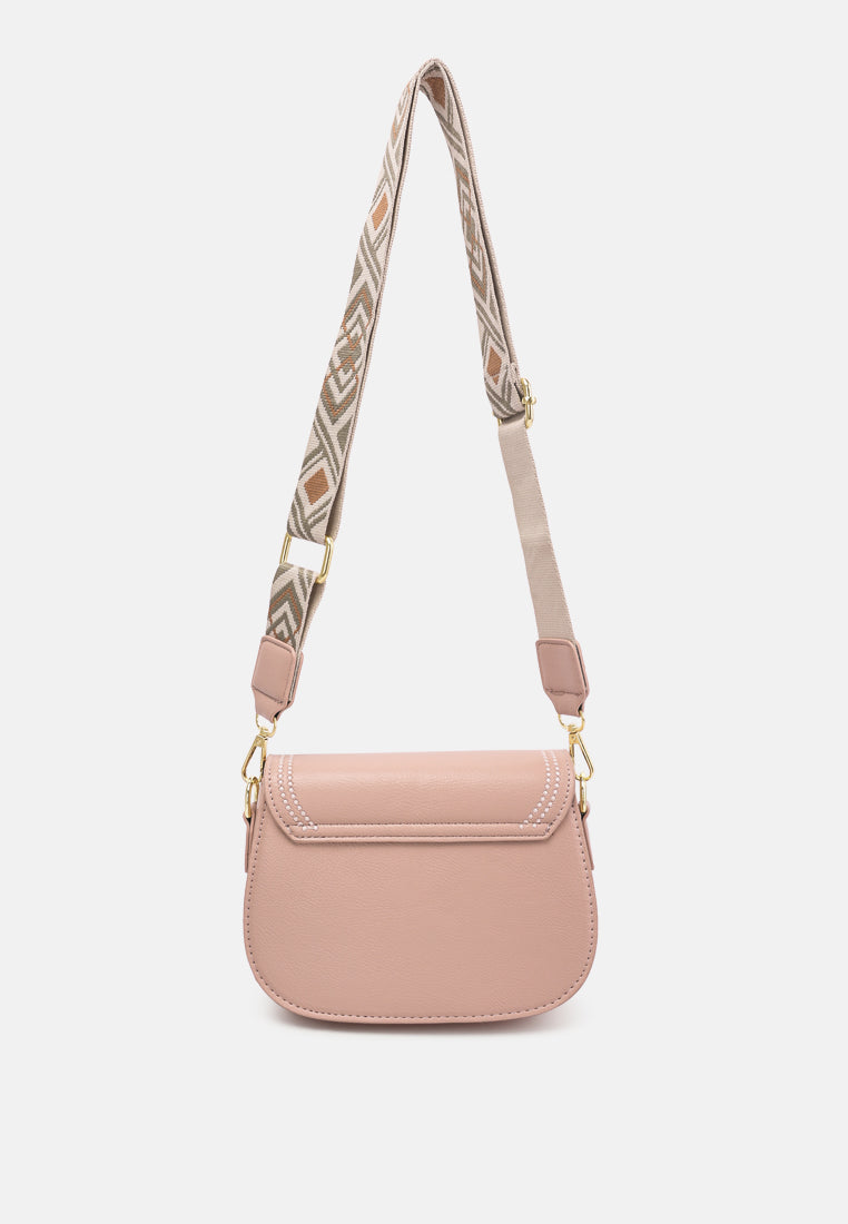 geometric strap shoulder bag by ruw#color-pink