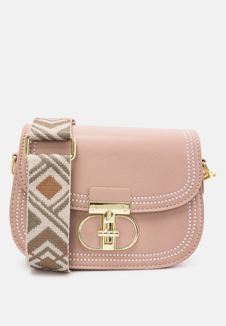 geometric strap shoulder bag by ruw#color-pink