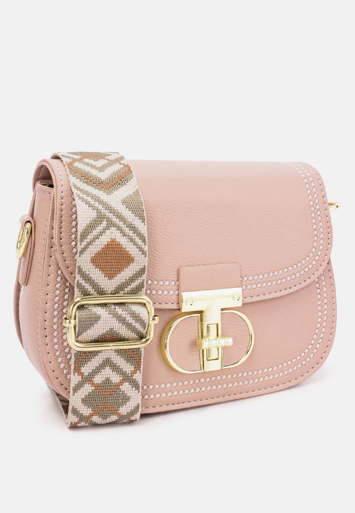 geometric strap shoulder bag by ruw#color-pink