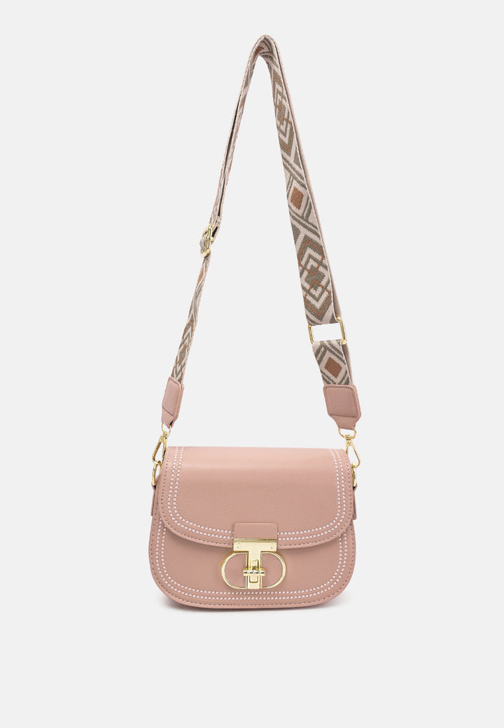 geometric strap shoulder bag by ruw#color-pink