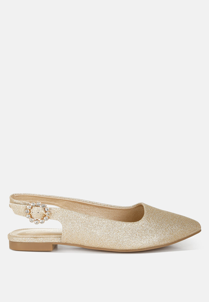 giora glitter slingback flat sandals#color_gold