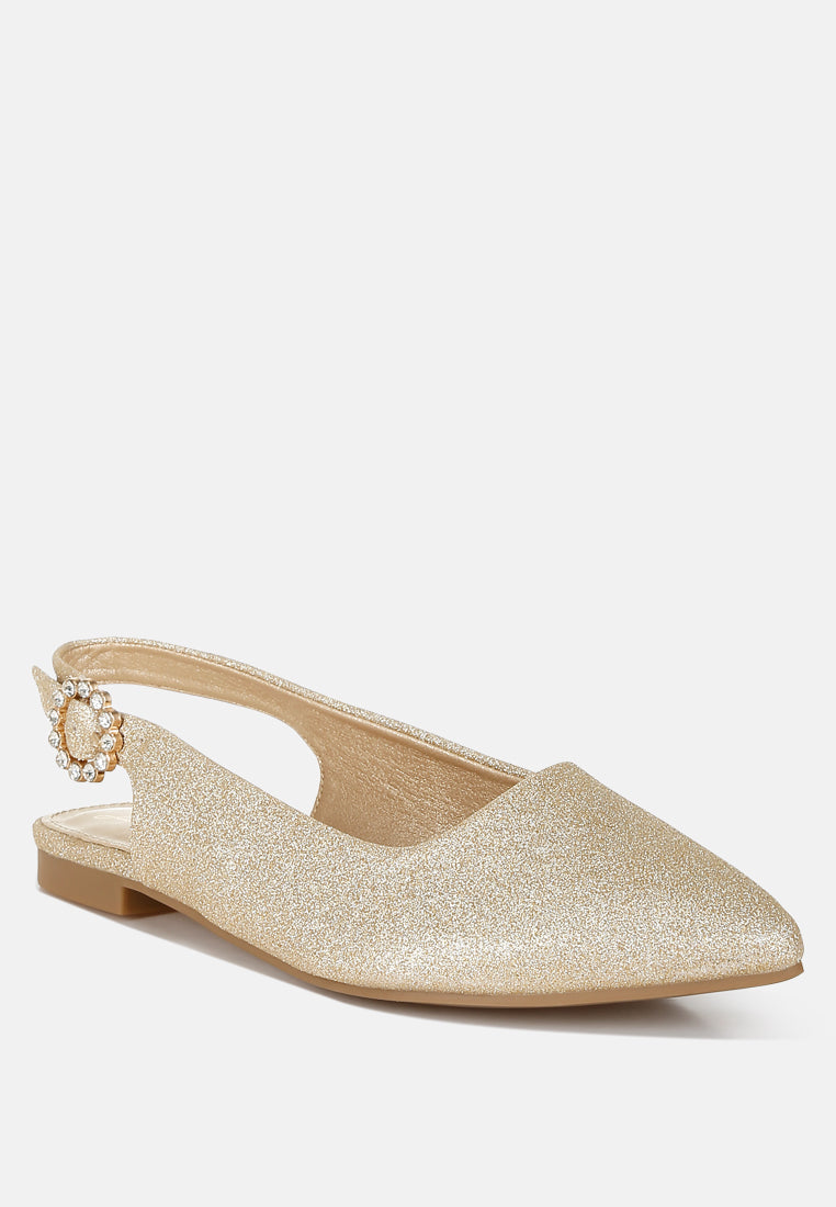 giora glitter slingback flat sandals#color_gold