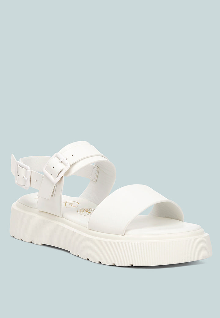 gladen pin buckle platform sandals#color_white