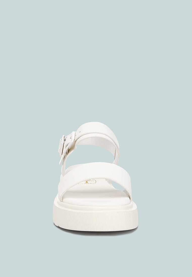 gladen pin buckle platform sandals#color_white