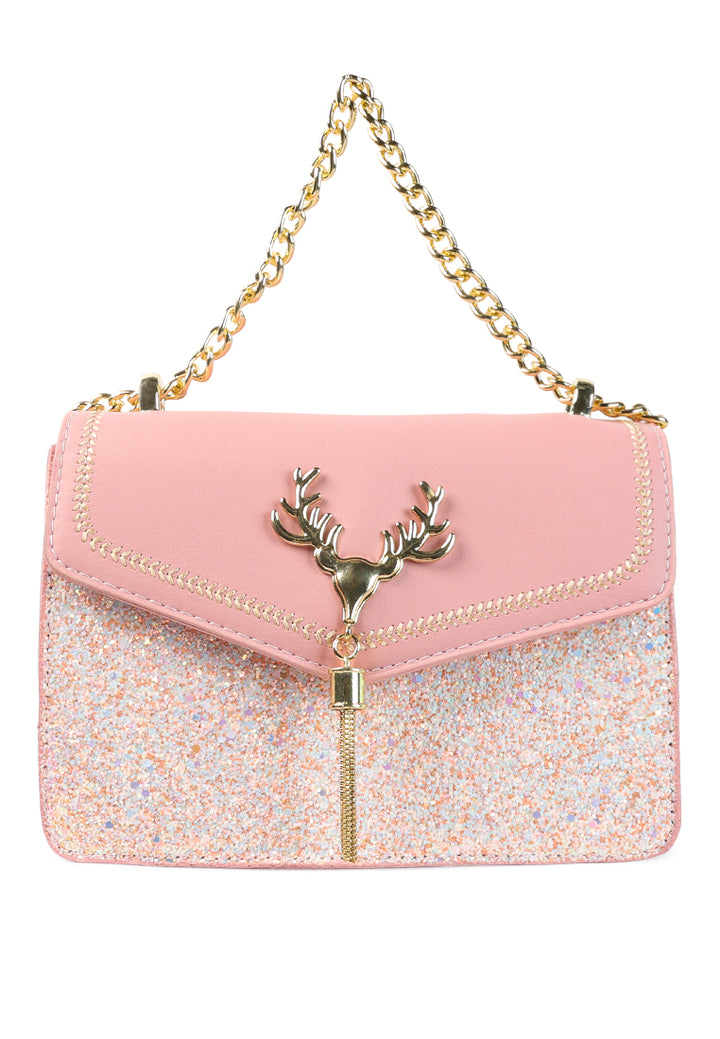 glitter envelope sling bag#color_pink