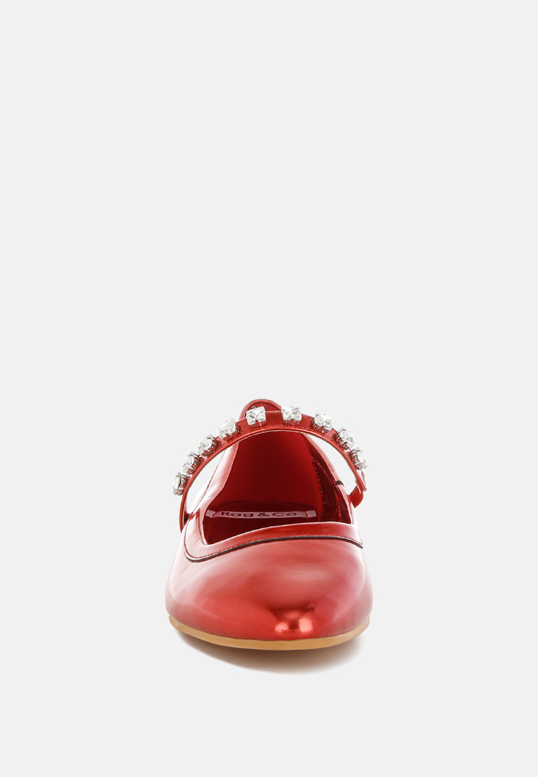 metallic mary jane ballerinas by ruw#color_red