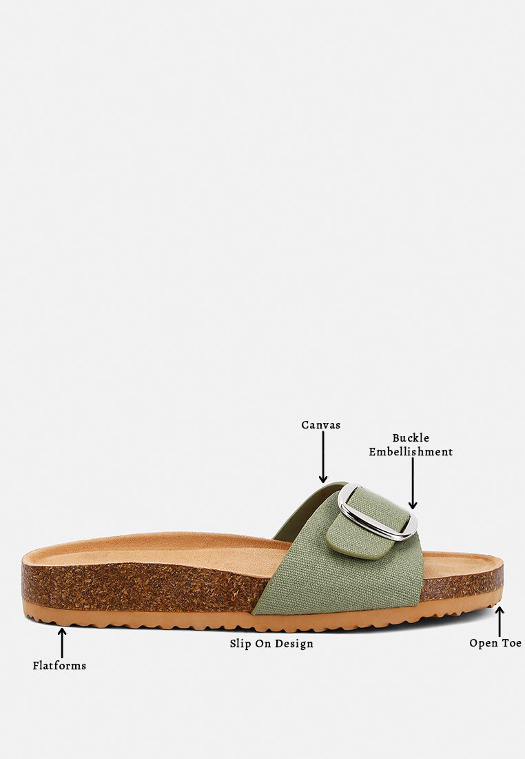 Buckle Strap Slip-On Sandals By RAG