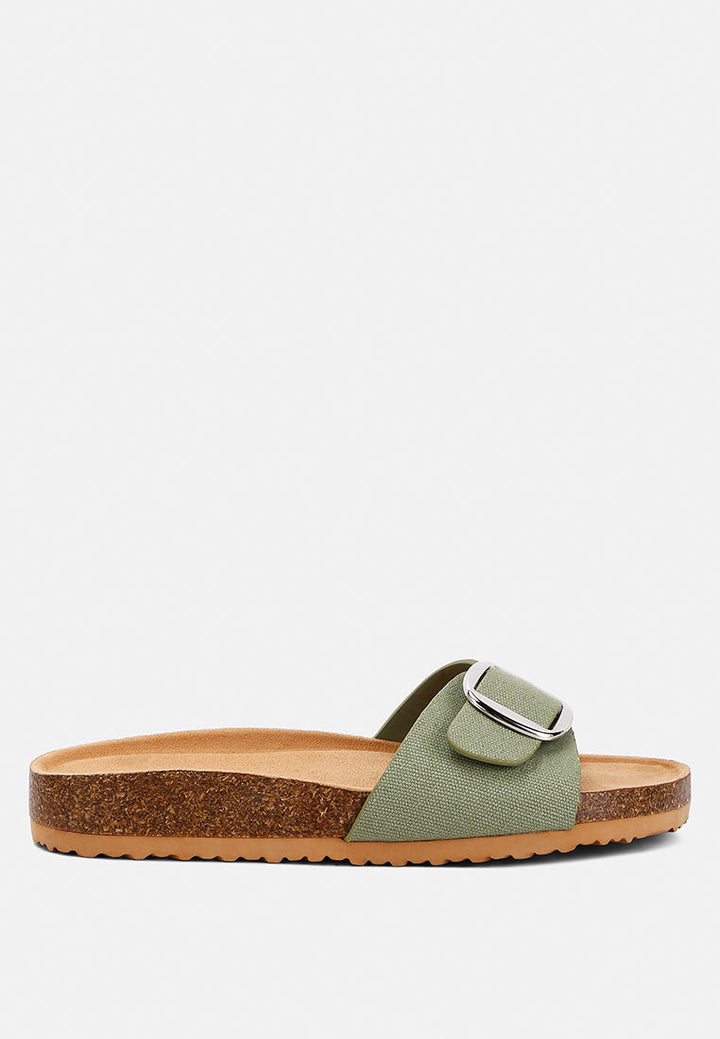 buckle strap slip-on sandals by rag#color_green