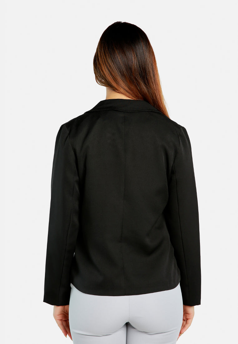 Casual Blazer Jacket#color_black
