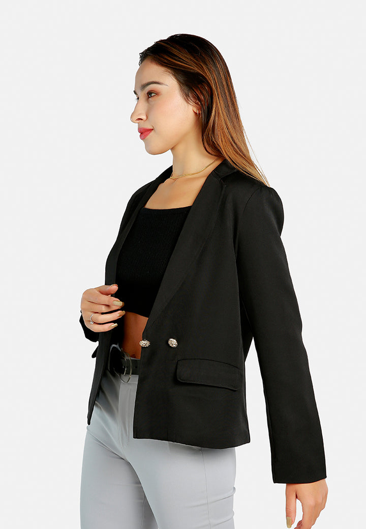 Casual Blazer Jacket#color_black