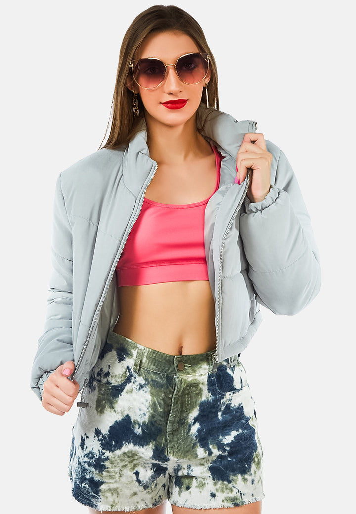 cropped puffer jacket#color_grey